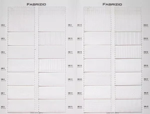 Fabrizio Book 2 swatch pages with white textured shirt cottons