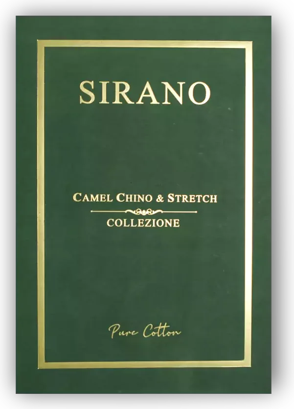 Sirano Camel Chino and Stretch fabric swatch book, cover