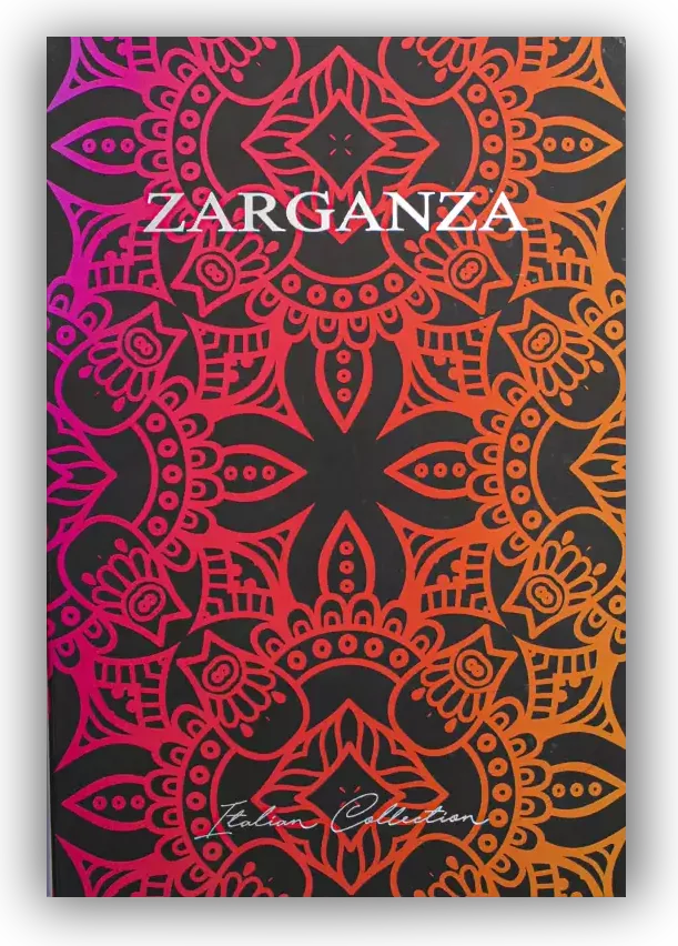 Zarganza fabric swatch book, cover